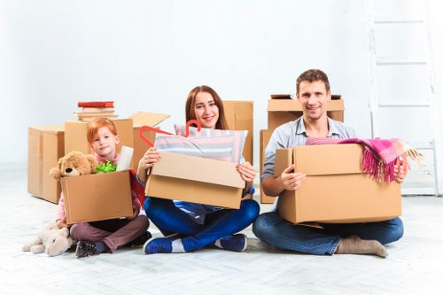 Household furniture and boxes prepared for storage in Bexley