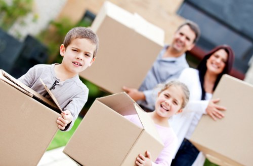 Professional man and van moving household items in Bexley