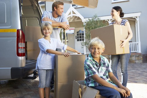 Packed moving boxes ready for local removals in Bexley