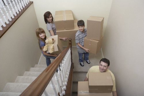 Boxes and furniture prepared for a local relocation in Bexley